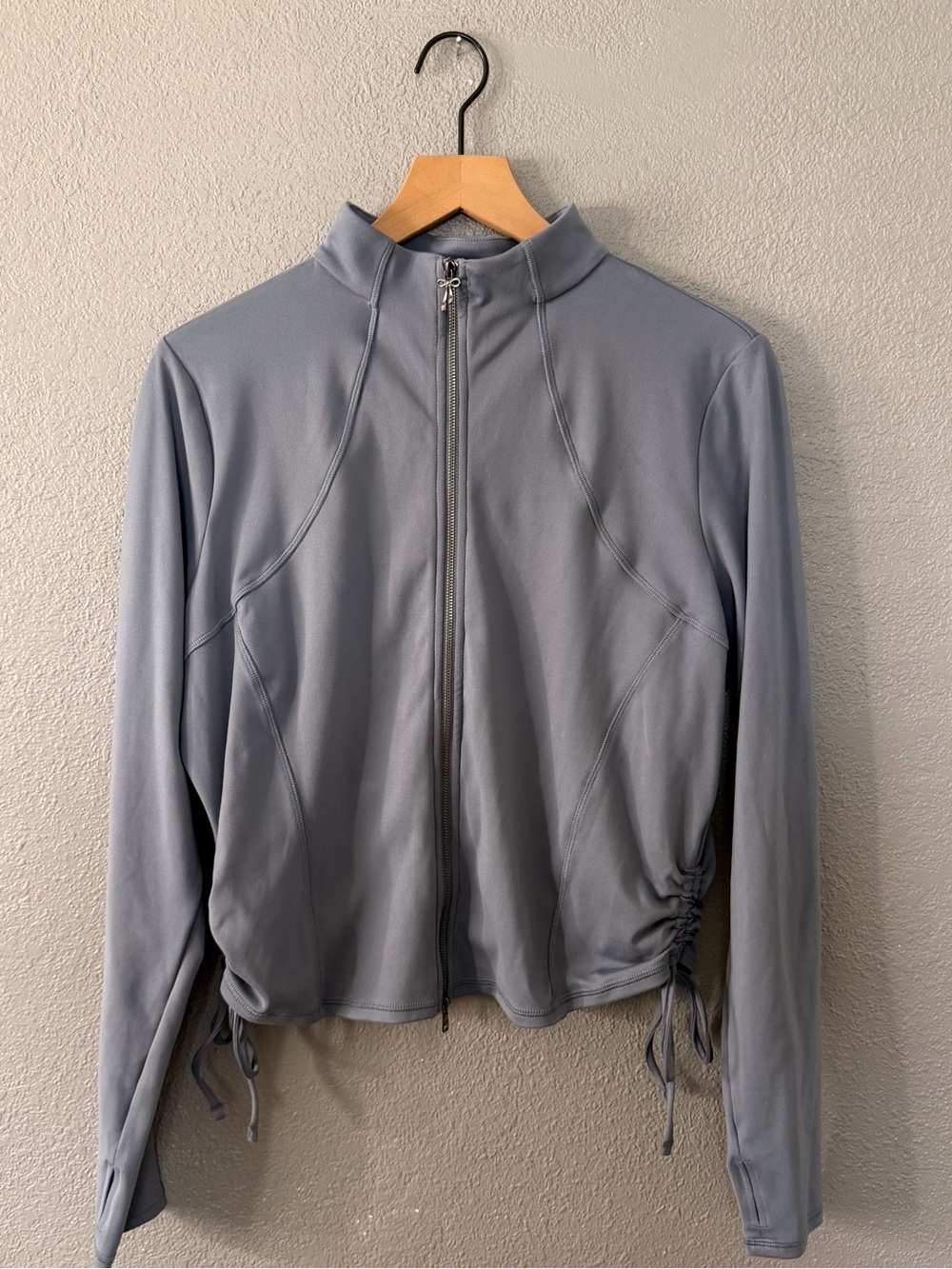 Hollister Light Slate Gray Zip-Up Jacket